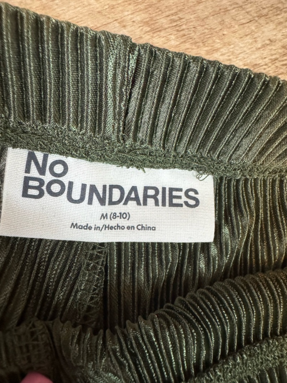 No Boundaries Olive Green Ribbed Lounge Pants - Picture 7 of 9
